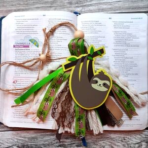 Sloth Bible Tassel Bookmarks